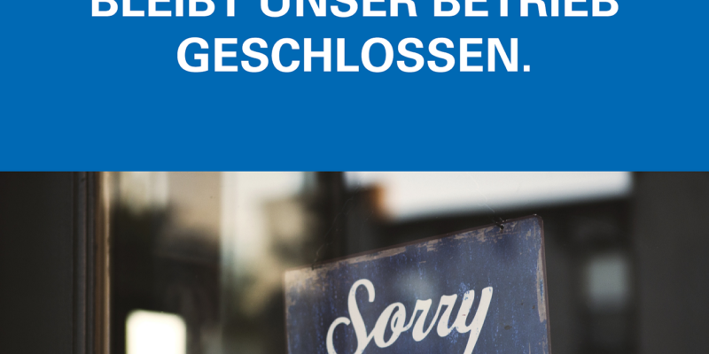 Betriebsschließung Brückentag am Freitag, den 05.06.2026 bleibt unser Betrieb geschlossen.