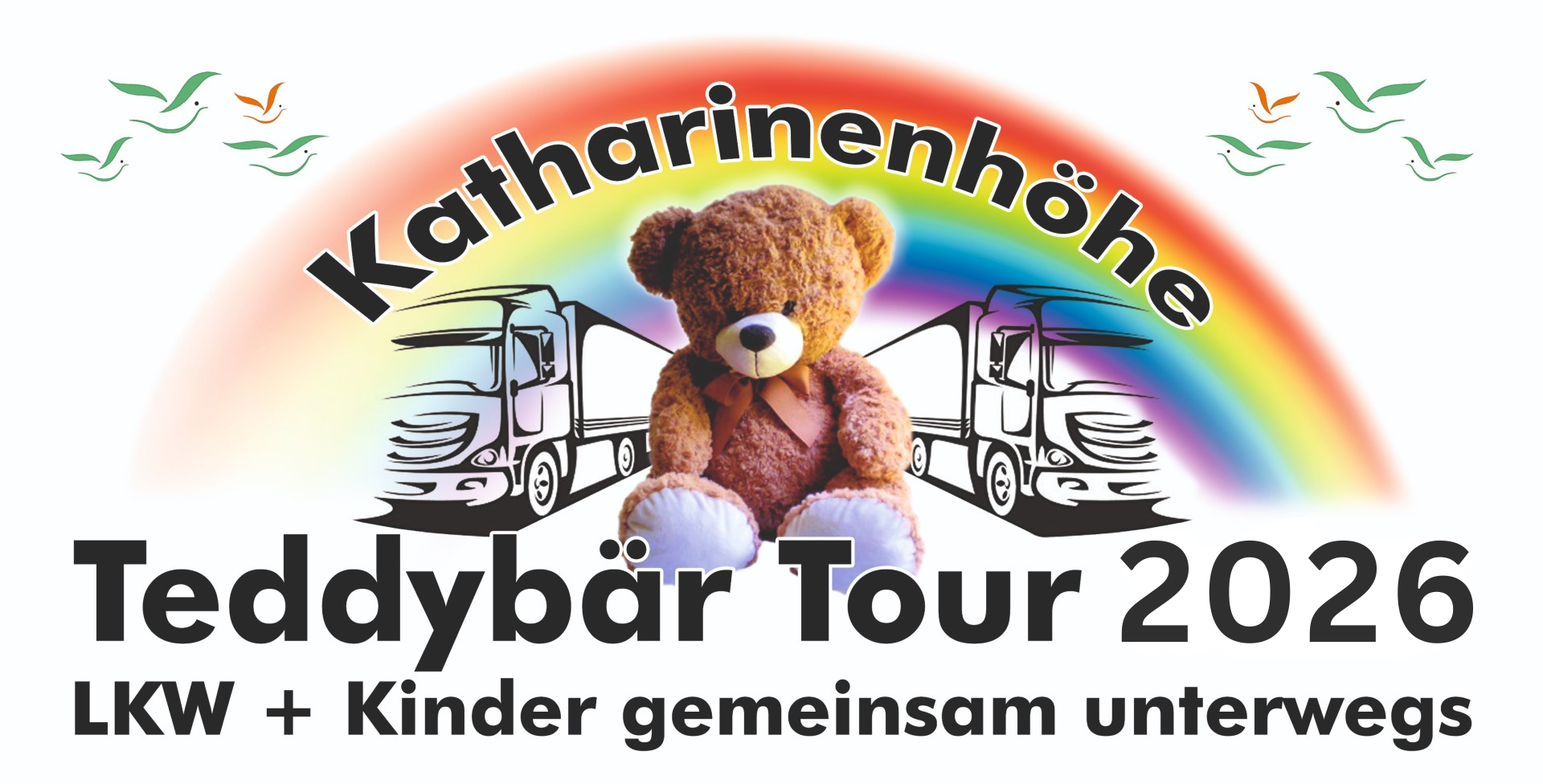 Teddybärtour 2026 Kindern der Rehaklinik Katharinenhöhe im Schwarzwald eine Freude bereiten und mit dem LKW mitfahren lassen.